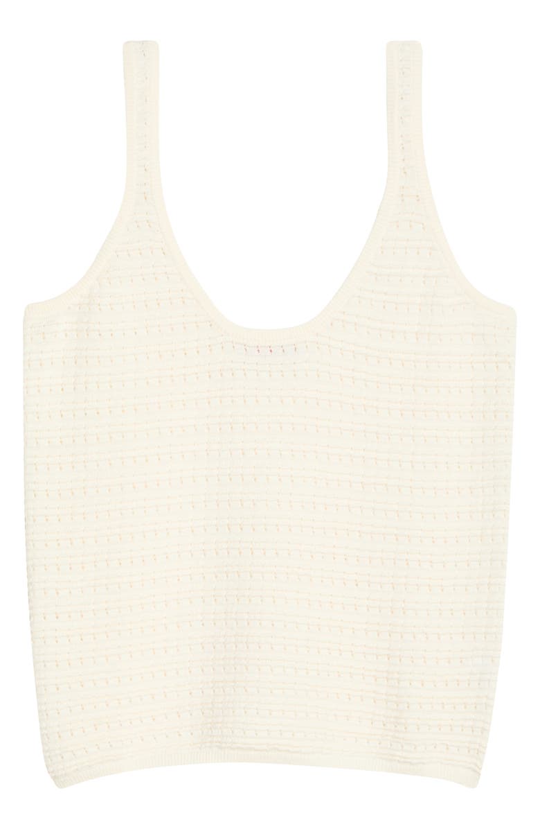 Marine Layer Siena Cotton Sweater Tank, Main, color, Antique White