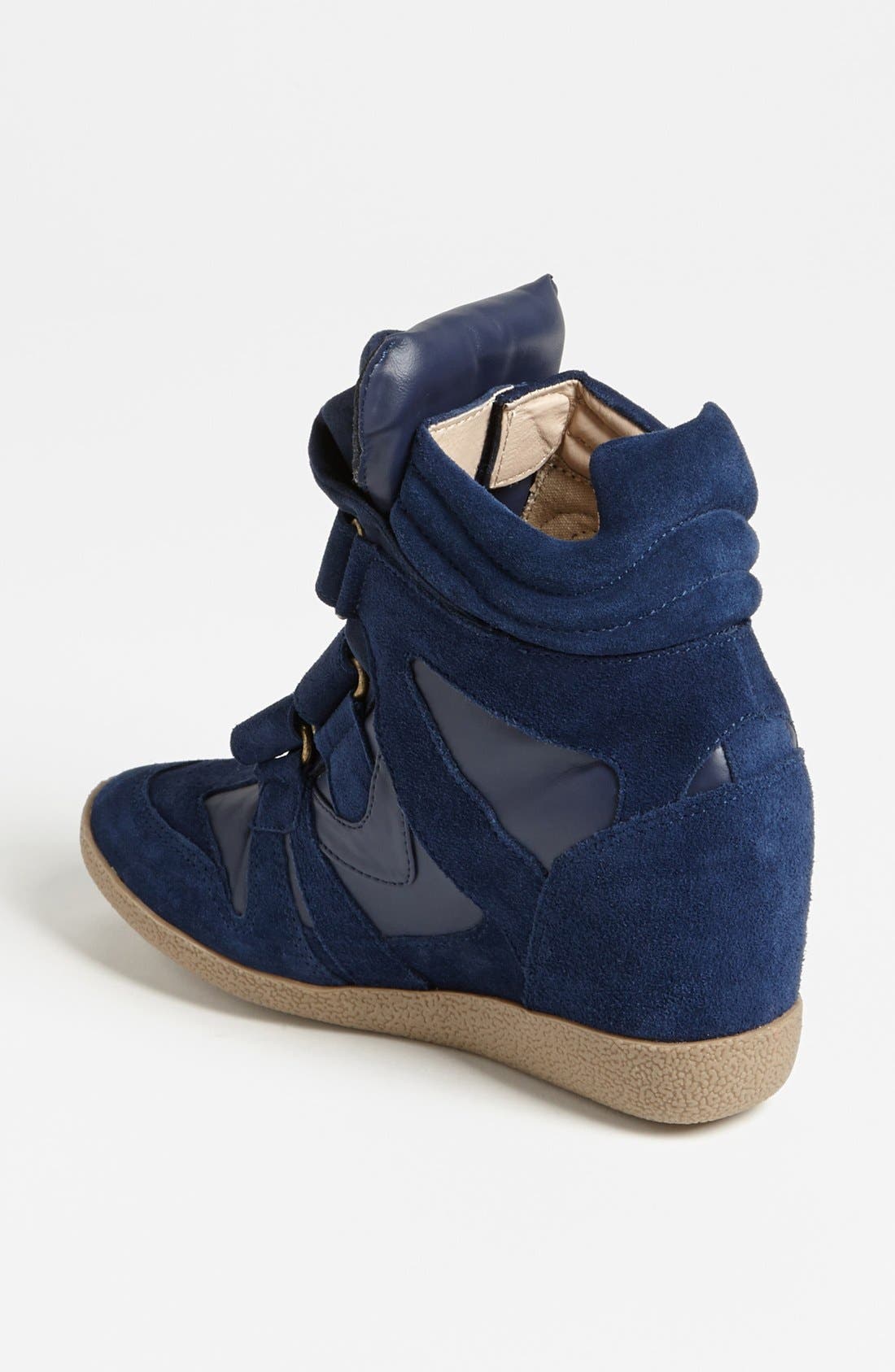 'Hilight' Wedge Sneaker, Alternate, color, NAVY