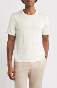 Open Edit Short Sleeve Crewneck Sweater