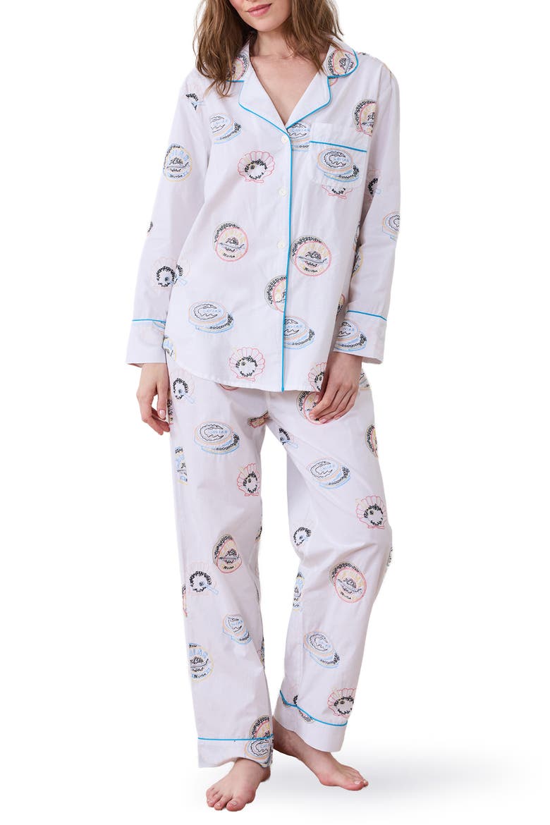 Cotton Poplin Pajamas, Main, color, PEARL