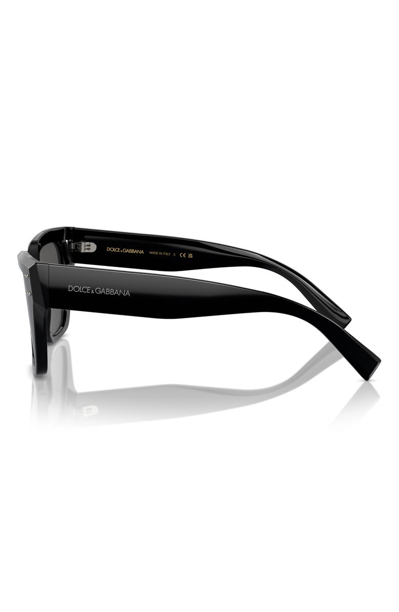 Dolce&Gabbana 52mm Square Sunglasses, Alternate, color, Black
