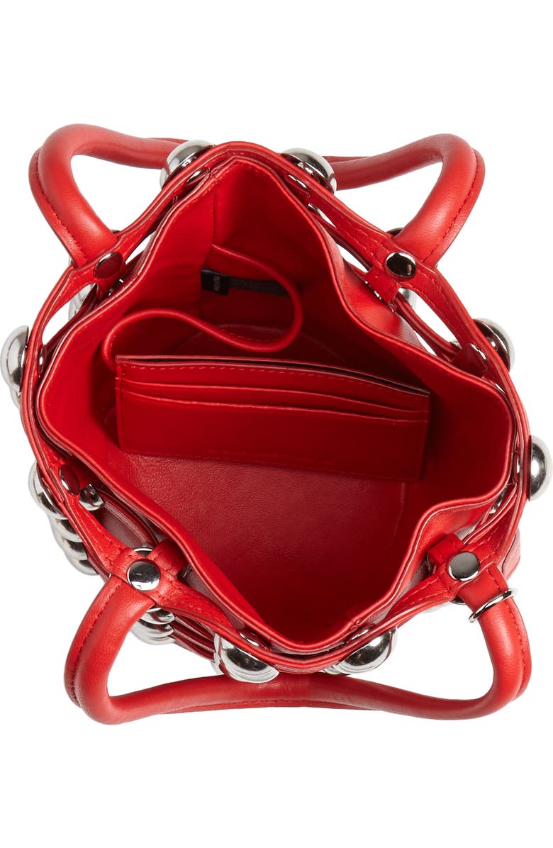 Alexander Wang Mini Roxy Studded Cage Leather Bucket Bag, Alternate, color,