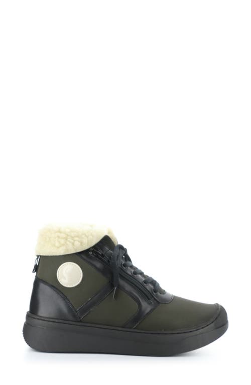 Softinos By Fly London Faux Shearling Bootie In Green