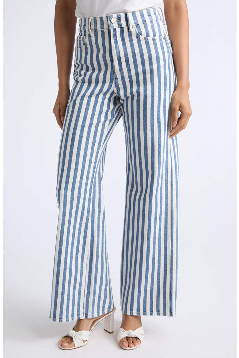 Taylor Stripe Wide Leg Jeans, Main, color, SALTWATER STRIPE