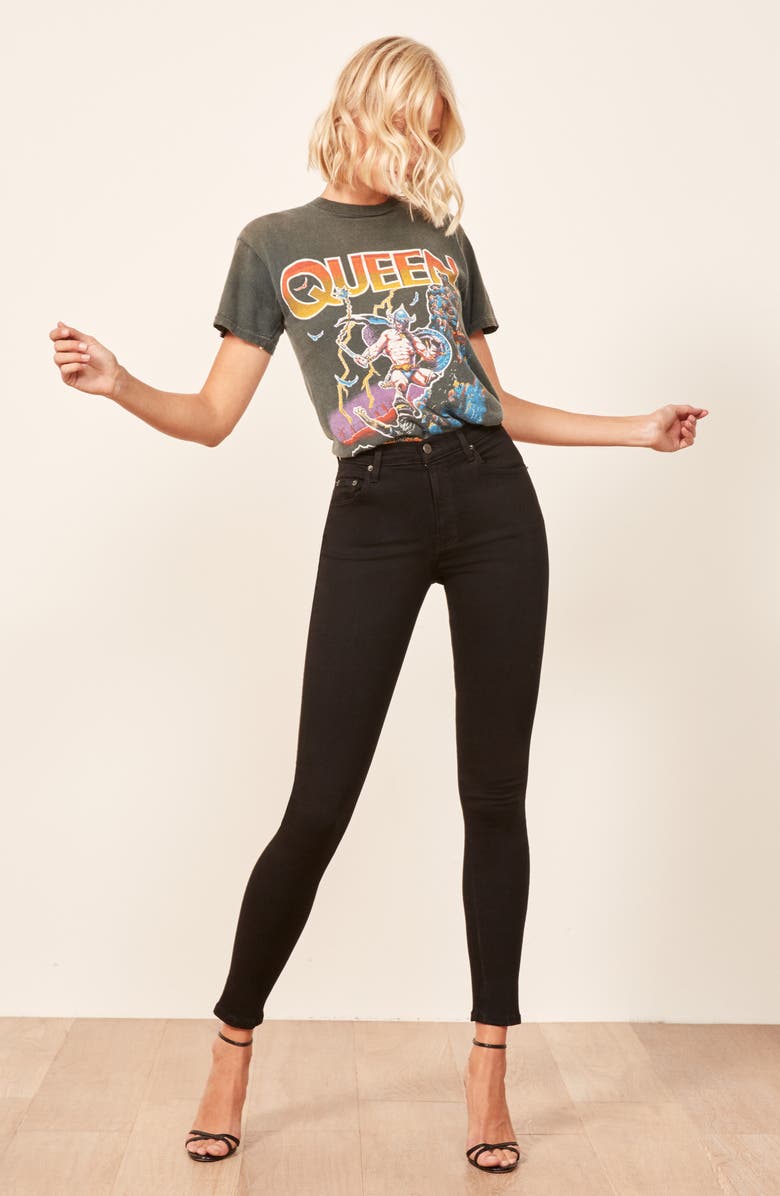 Reformation High & Skinny Jeans, Alternate, color, 