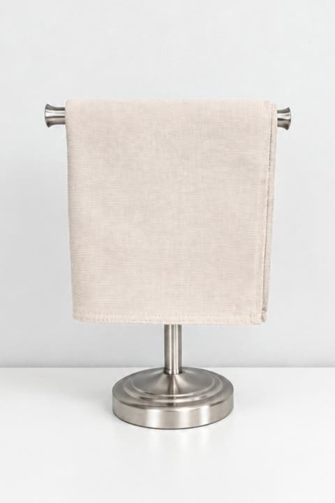 Stucco Organic Cotton Terry-Lined Turkish Hand Towel