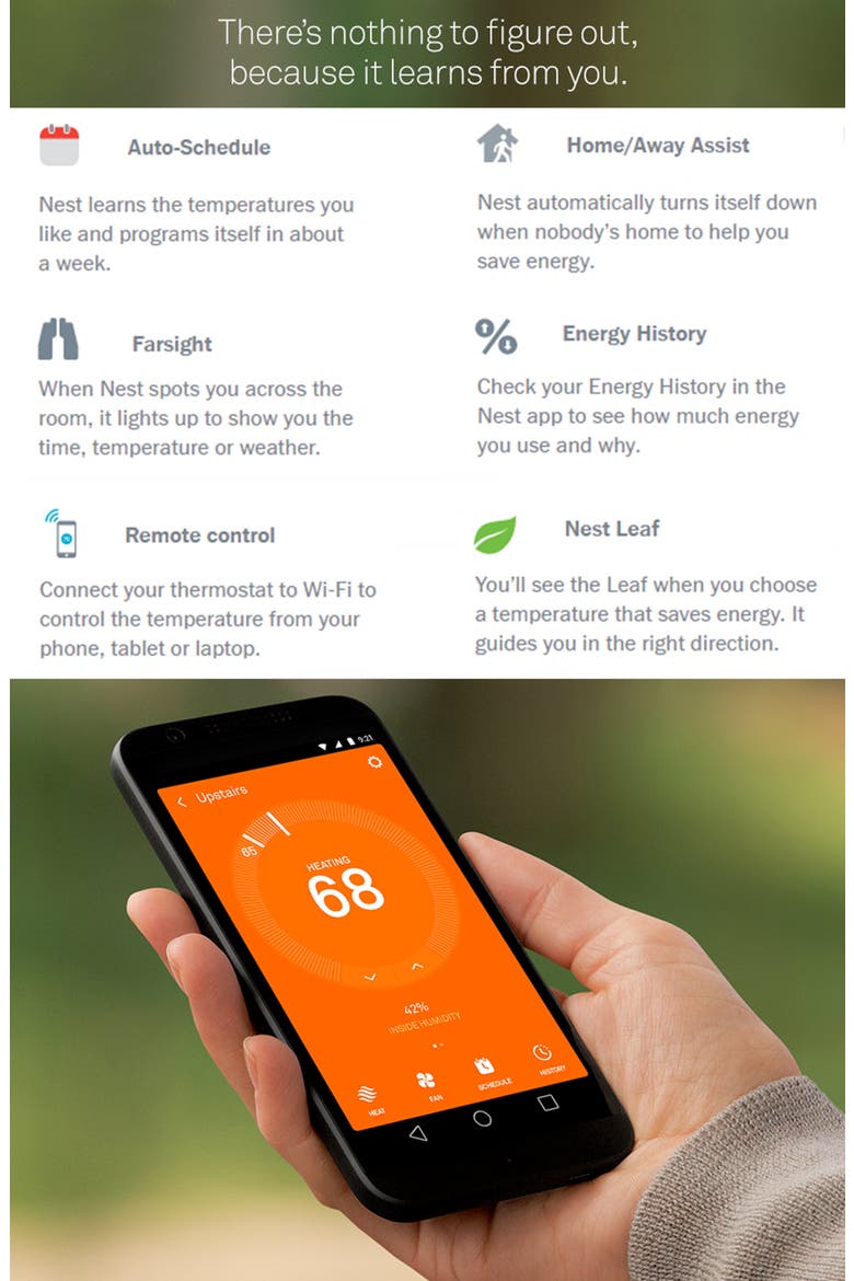 Learning Thermostat, Alternate, color, COPPER