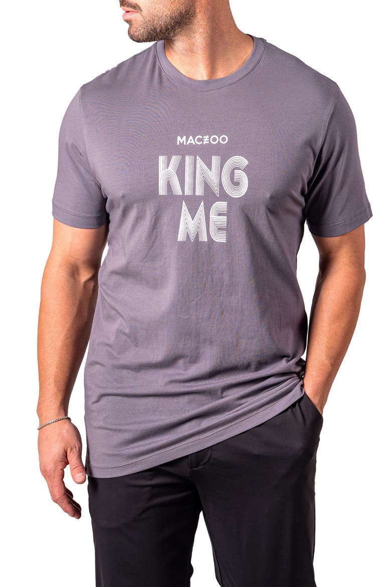 King Me Graphic T-Shirt, Alternate, color, GREY