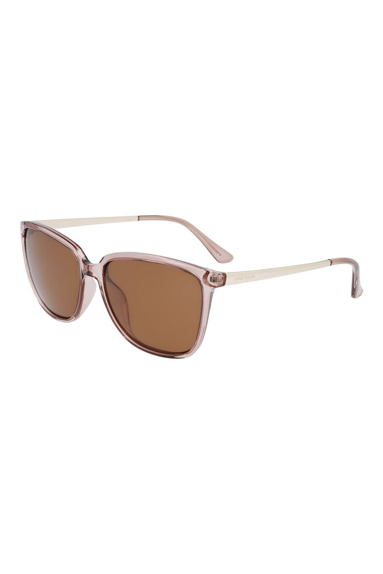 57mm Polarized Square Sunglasses, Alternate, color, TAUPE CRYSTAL