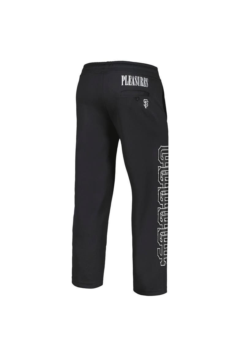 Men's PLEASURES Black San Francisco Giants Pitcher Track Pants, Alternate, color, Black