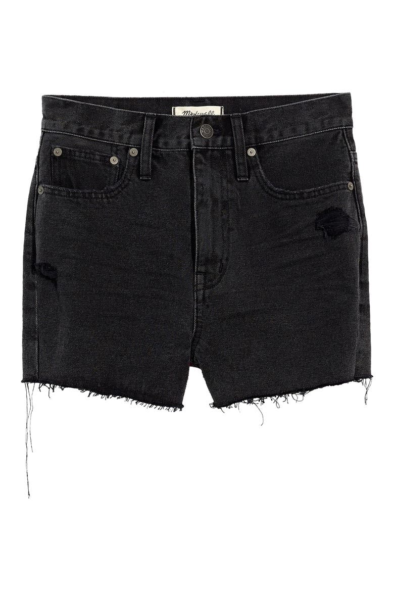 Momjean Cutoff Denim Shorts, Alternate, color, ENCINO WASH