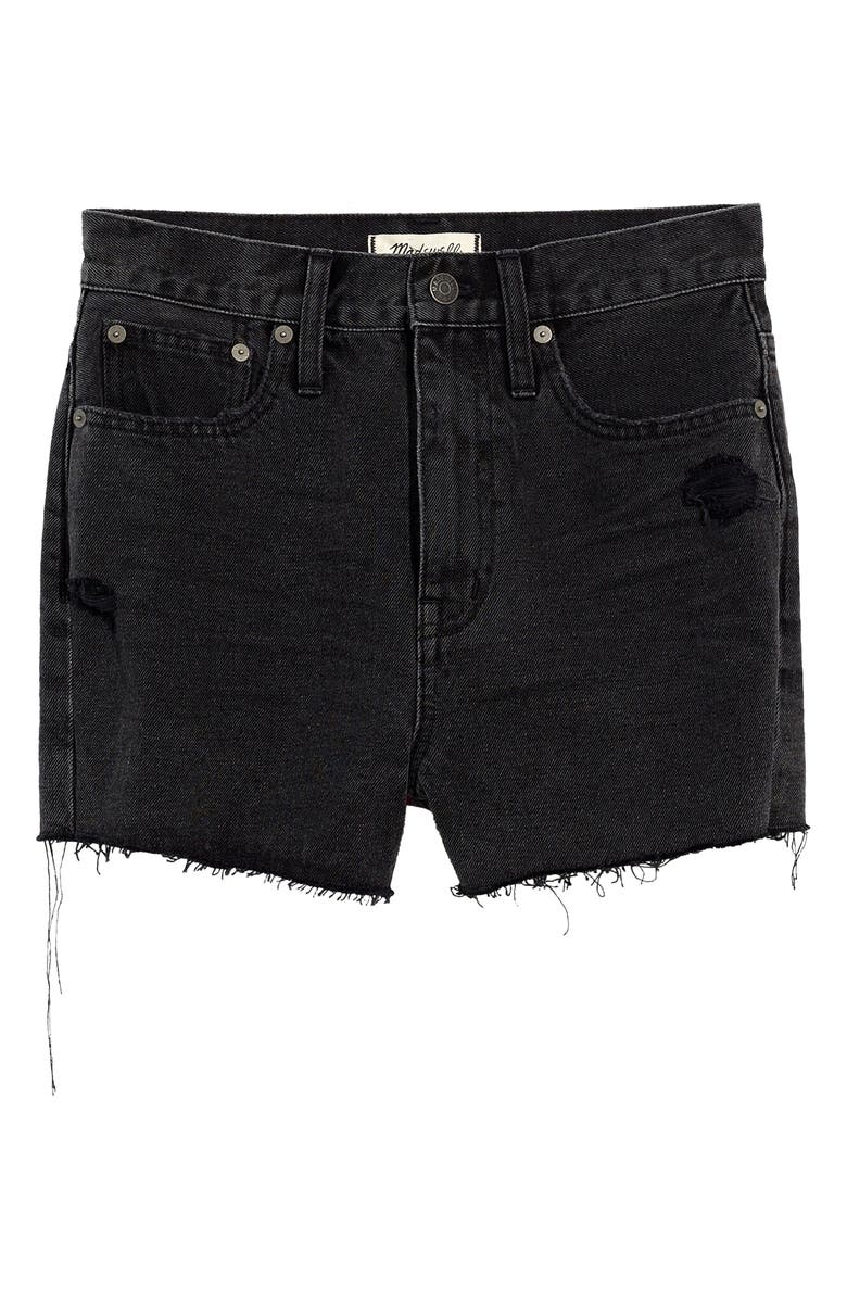 Madewell Momjean Cutoff Denim Shorts, Alternate, color, 
