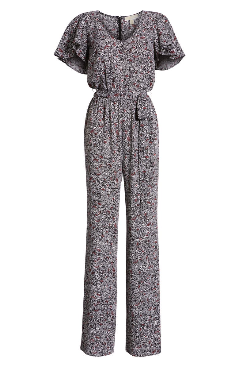 MICHAEL Michael Kors Boho Woodblock Pattern Jumpsuit, Alternate, color, 