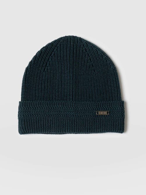 Saint + Sofia Merino Beanie In Blue