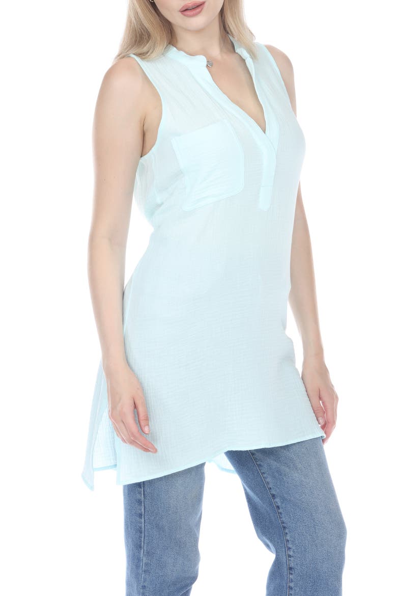 Sleeveless Tunic, Alternate, color, AQUA
