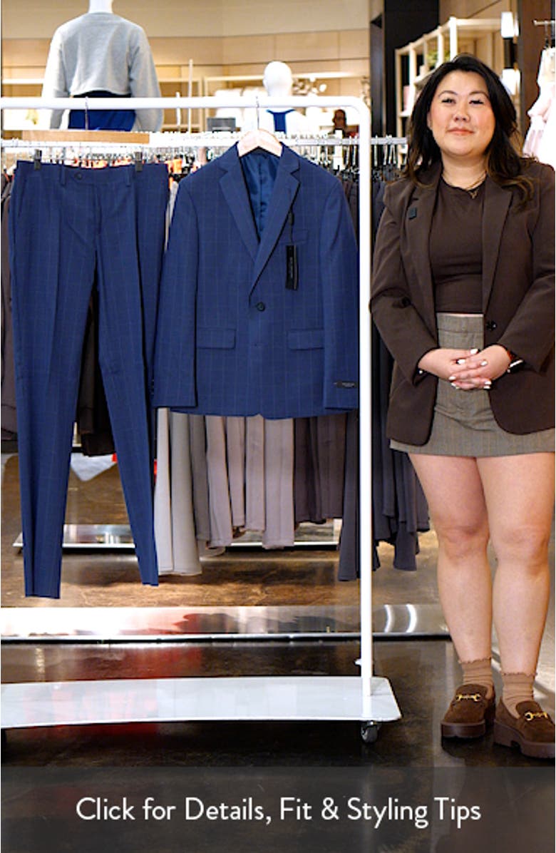 Kids' Blue Windowpane Nested Suit, sales video thumbnail