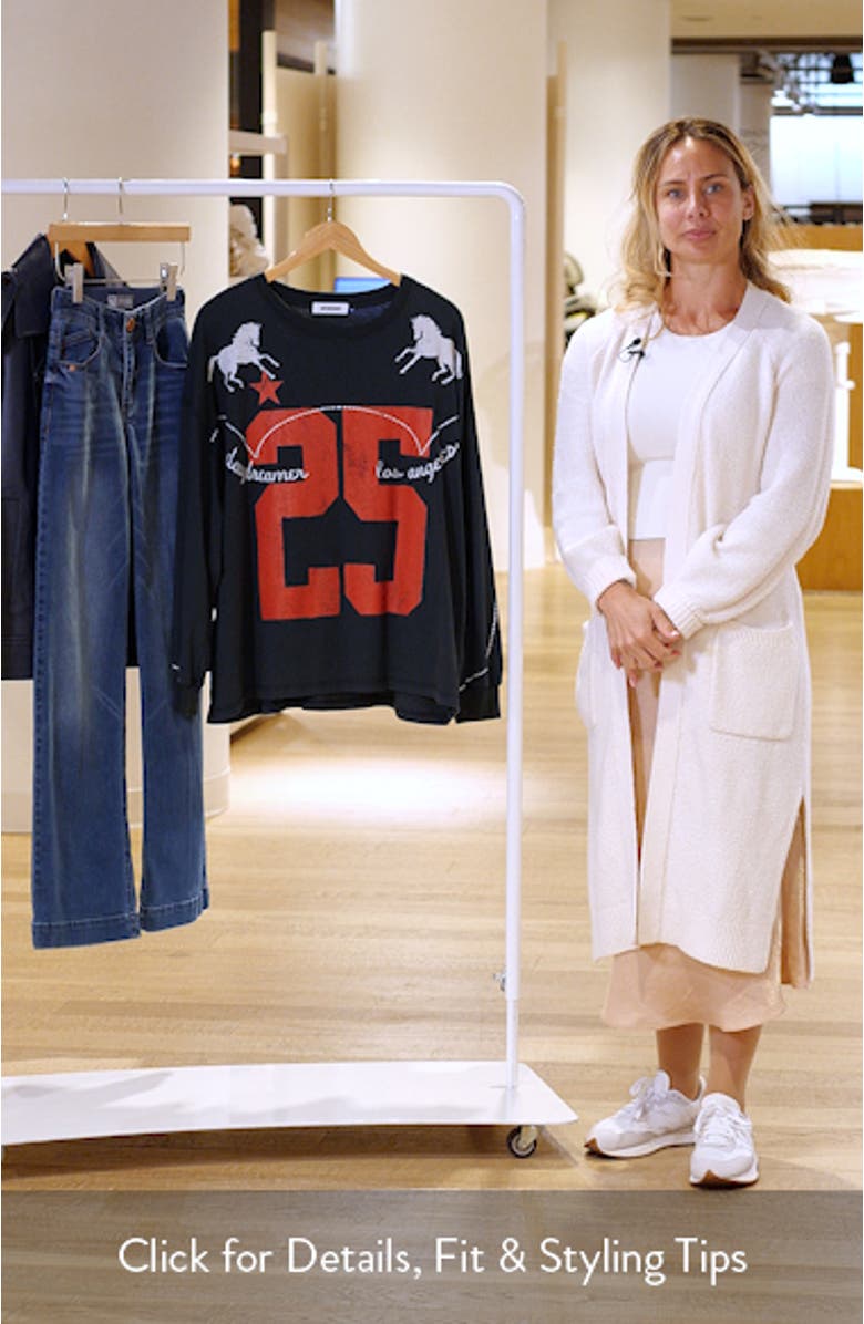 Los Angeles 25 Oversize Long Sleeve Cotton Graphic T-Shirt, sales video thumbnail