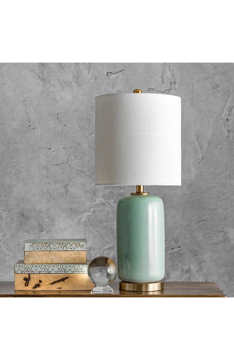 NULOOM Green Bell 26" Ceramic Table Lamp, Alternate, color,