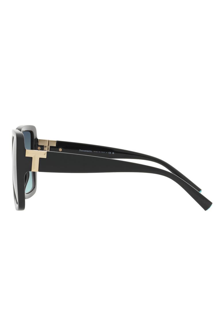 58mm Gradient Square Sunglasses, Alternate, color, BLACK
