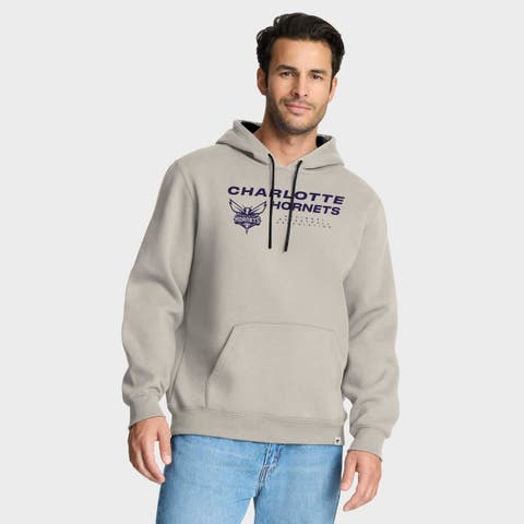 Men's Fanatics Off White Charlotte Hornets Crossover Collection Blocked Shot Premium Pullover Hoodie