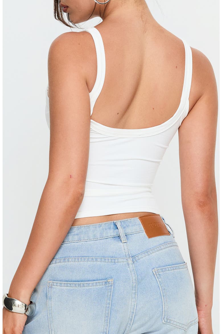 Kasper Cinched Tank, Alternate, color, WHITE