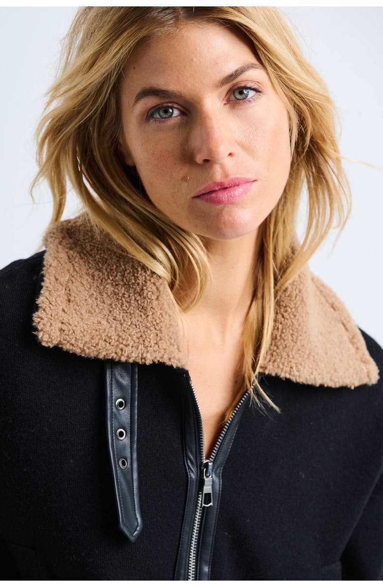 Lisa Todd The Moto Jacket, Alternate, color, Black Camel