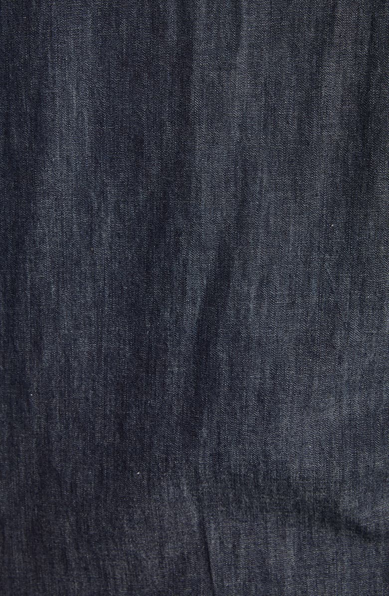 Dolce&Gabbana Embroidered Denim Bowling Shirt, Alternate, color,