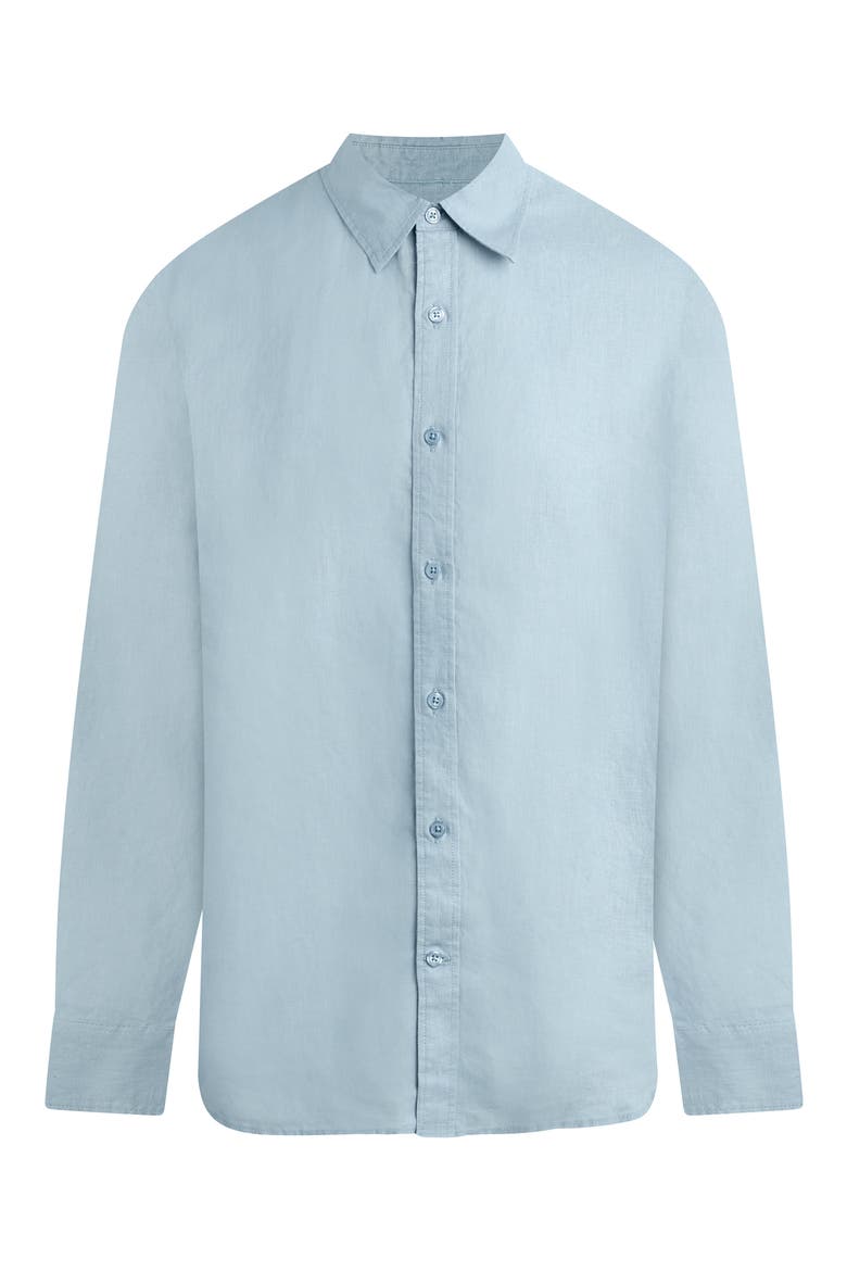 Jakob Linen Button-Up Shirt, Alternate, color, POOLSIDE