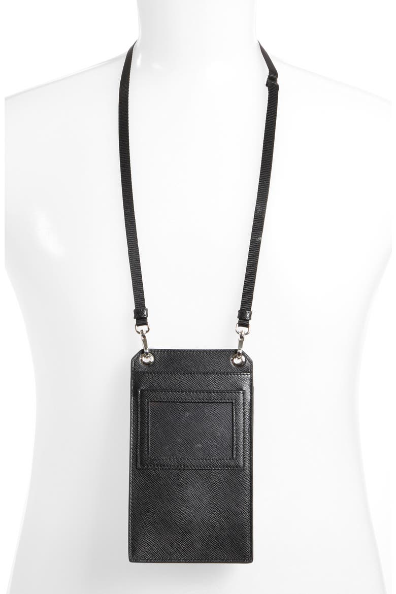 Over Neck Travel Wallet, Alternate, color, NERO