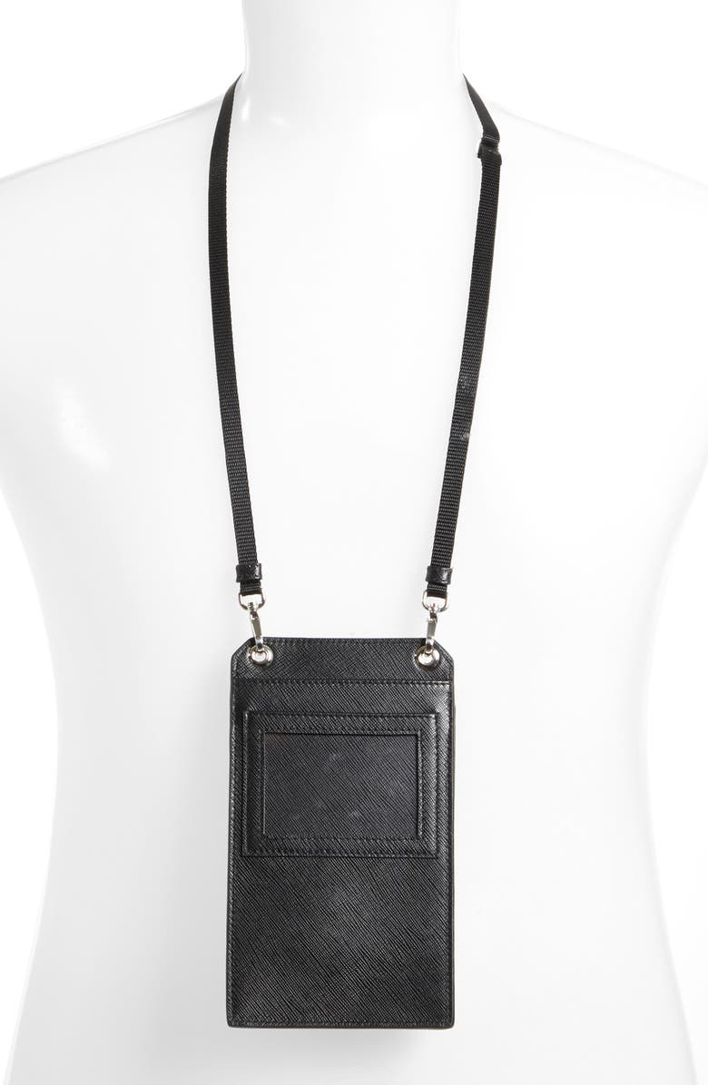 Prada Over Neck Travel Wallet, Alternate, color, 