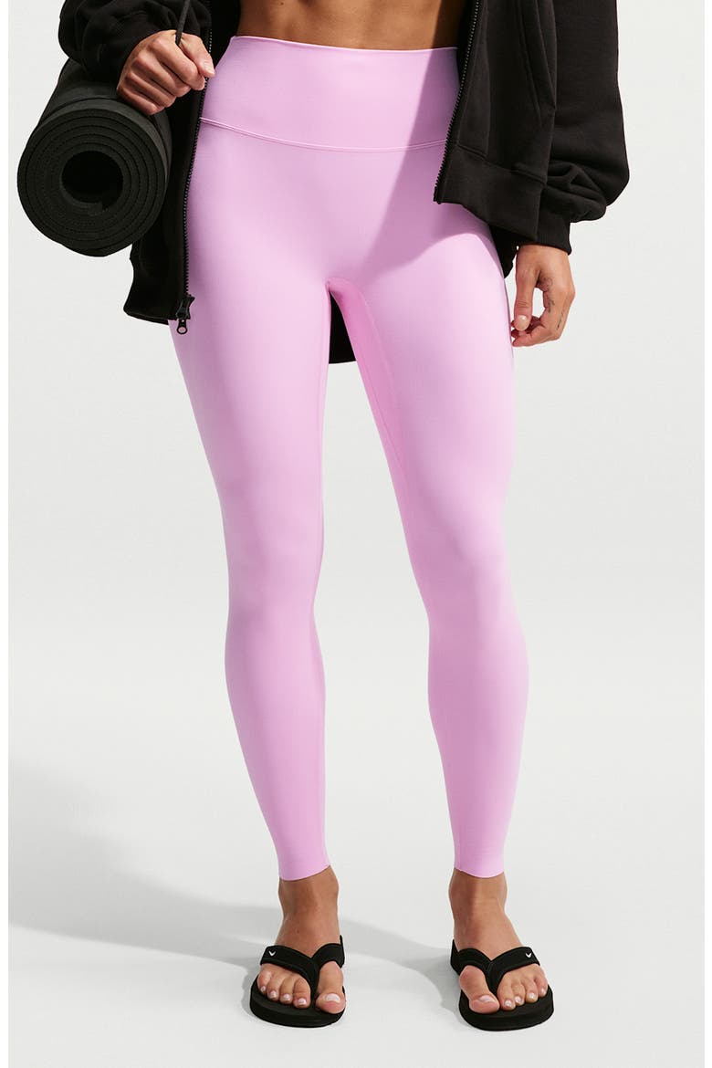 Zenvy Dri-FIT High Waist 7/8 Leggings, Main, color, PINK RISE/ COOL GREY
