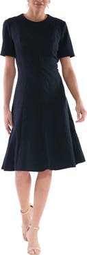 Julia Jordan Floral Jacquard Fit & Flare Dress