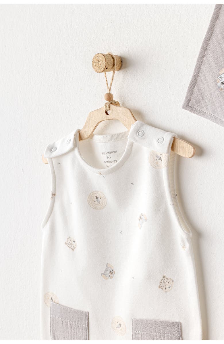 Andy Wawa Romper & Bib Set, Alternate, color, 