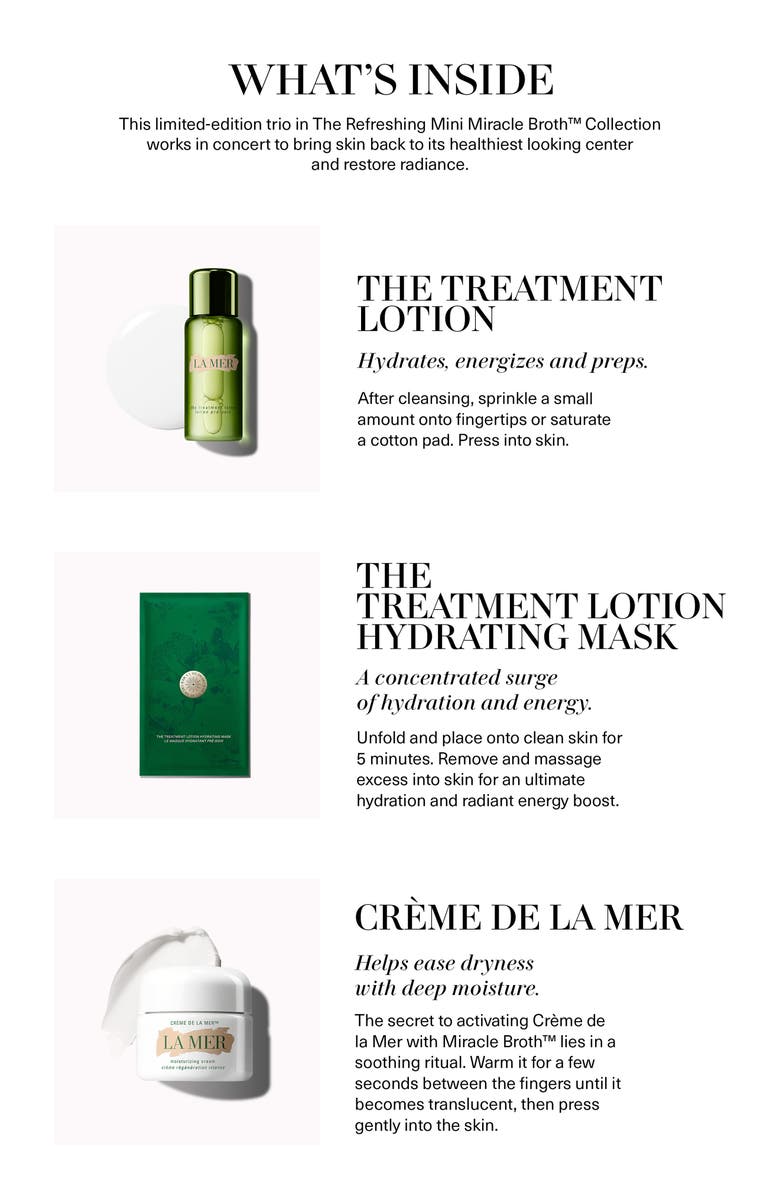 La Mer The Refining Mini Miracle Broth<sup>™</sup> Set (Nordstrom Exclusive) USD $295 Value, Alternate, color, 