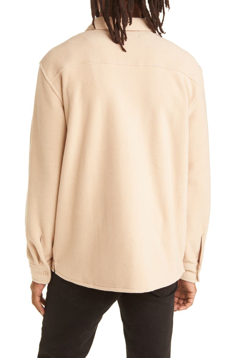 Pebble Polar Fleece Shirt Jacket, Alternate, color, PEBBLE