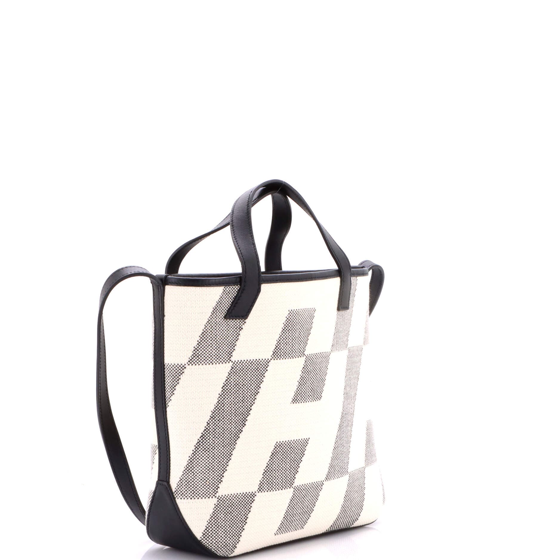 Pre-Owned Hermes Cabas H en Biais Tote Canvas with Leather 27, Alternate, color, Noir