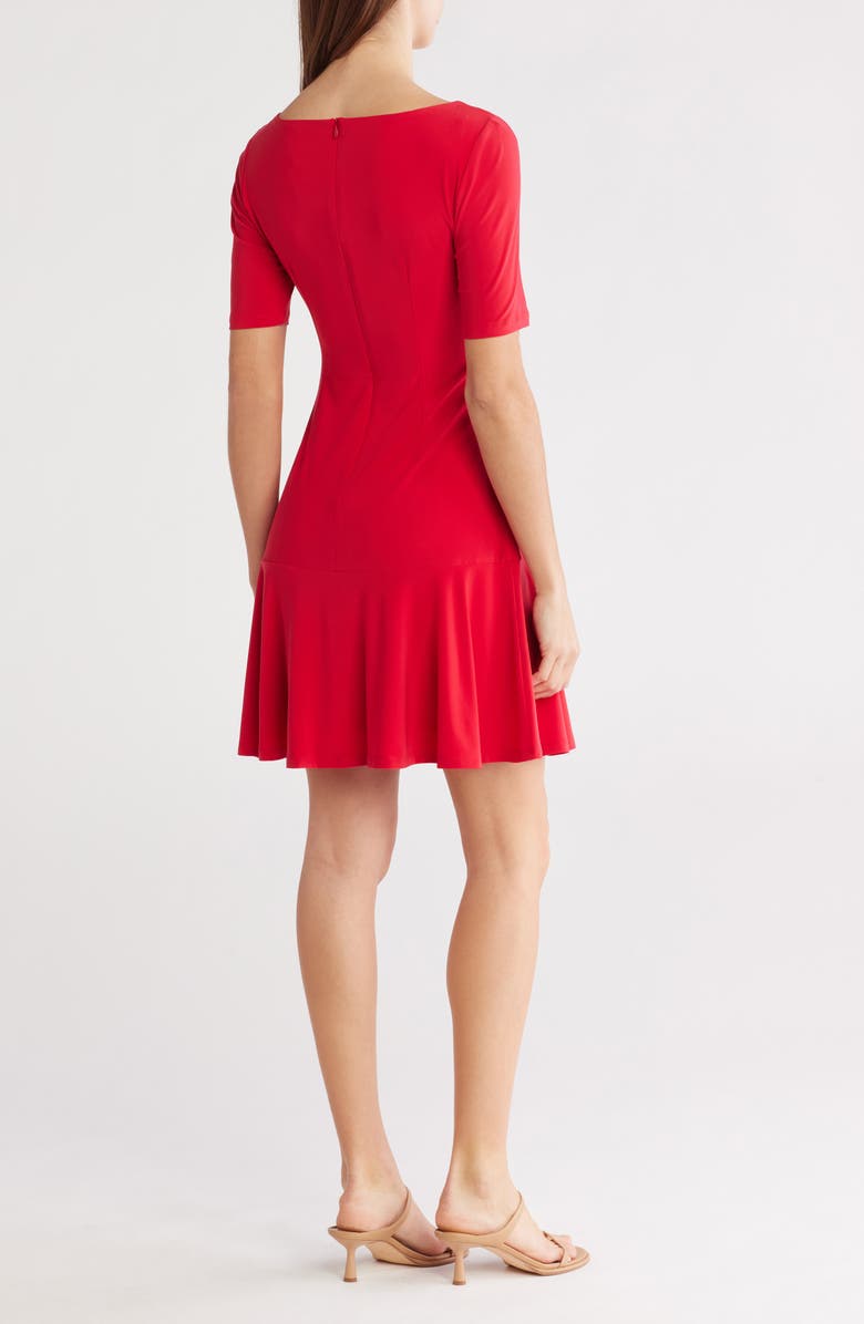 Vince Camuto Scrunch Waist Fit and Flare Dress, Alternate, color,