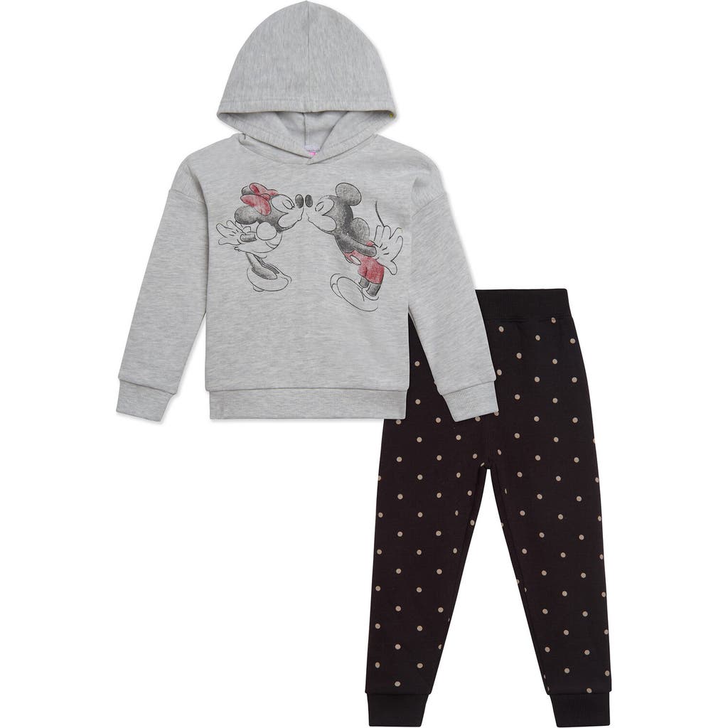 Disney Fleece Hoodie & Pants Set In Gray
