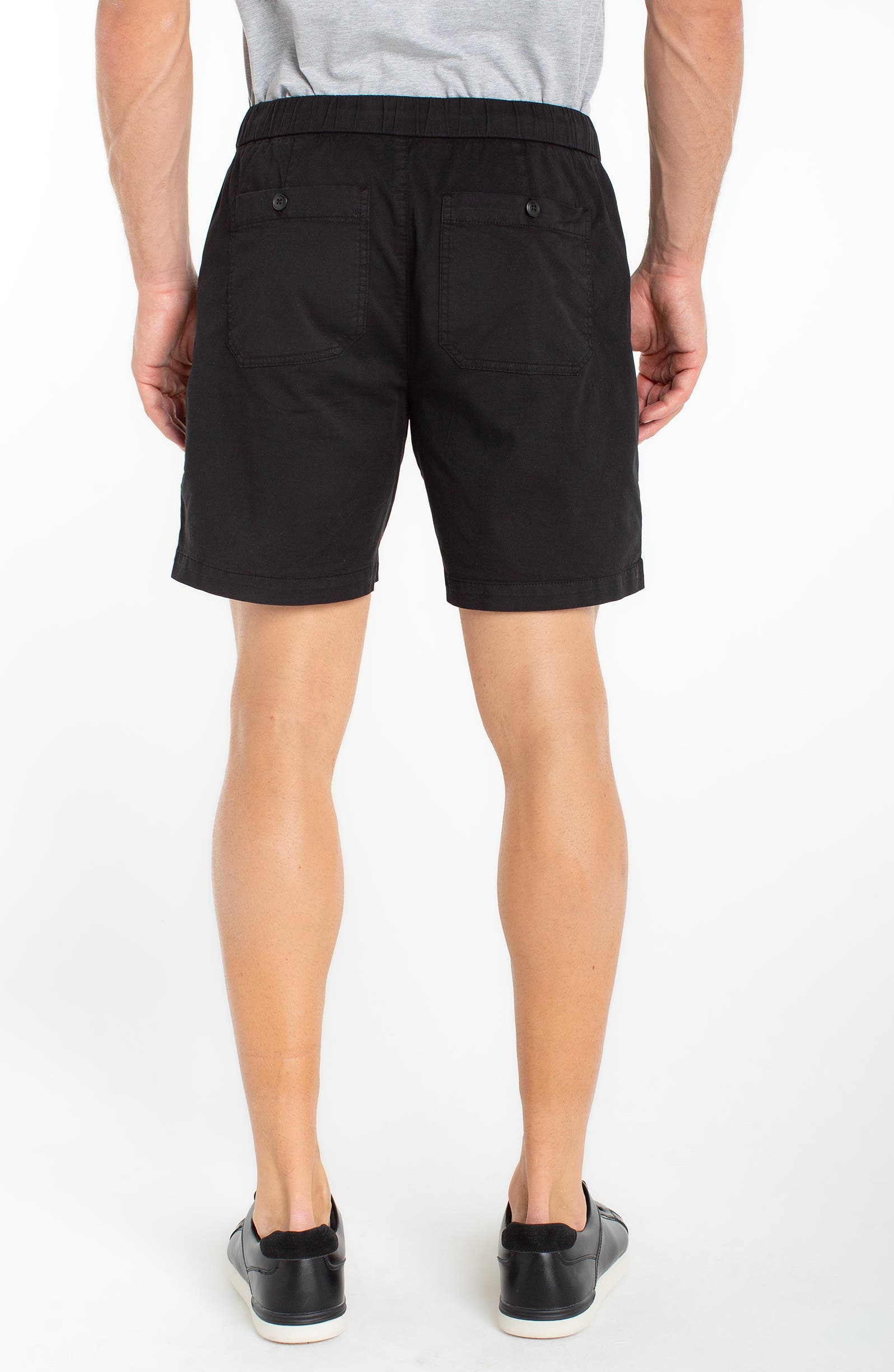 Flat Front Cotton Button & Drawstring Shorts - image 2