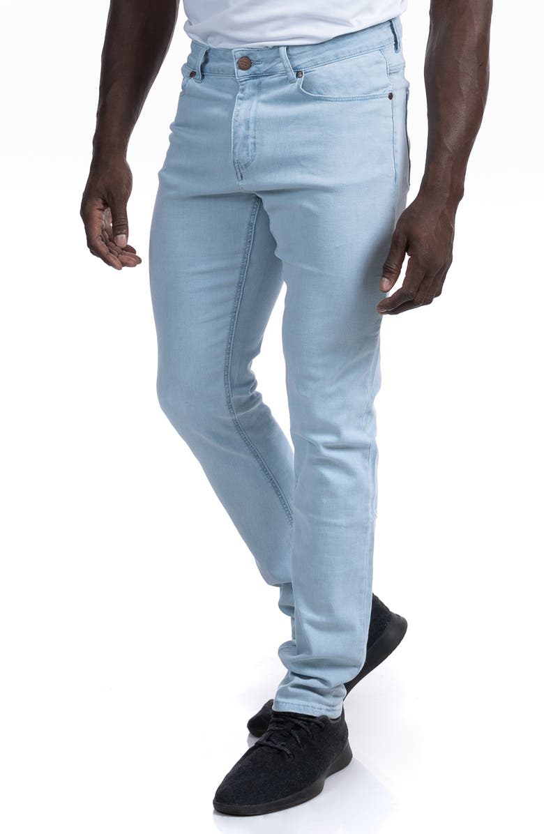 Barbell Apparel Straight Athletic Fit Stretch Jeans, Alternate, color,