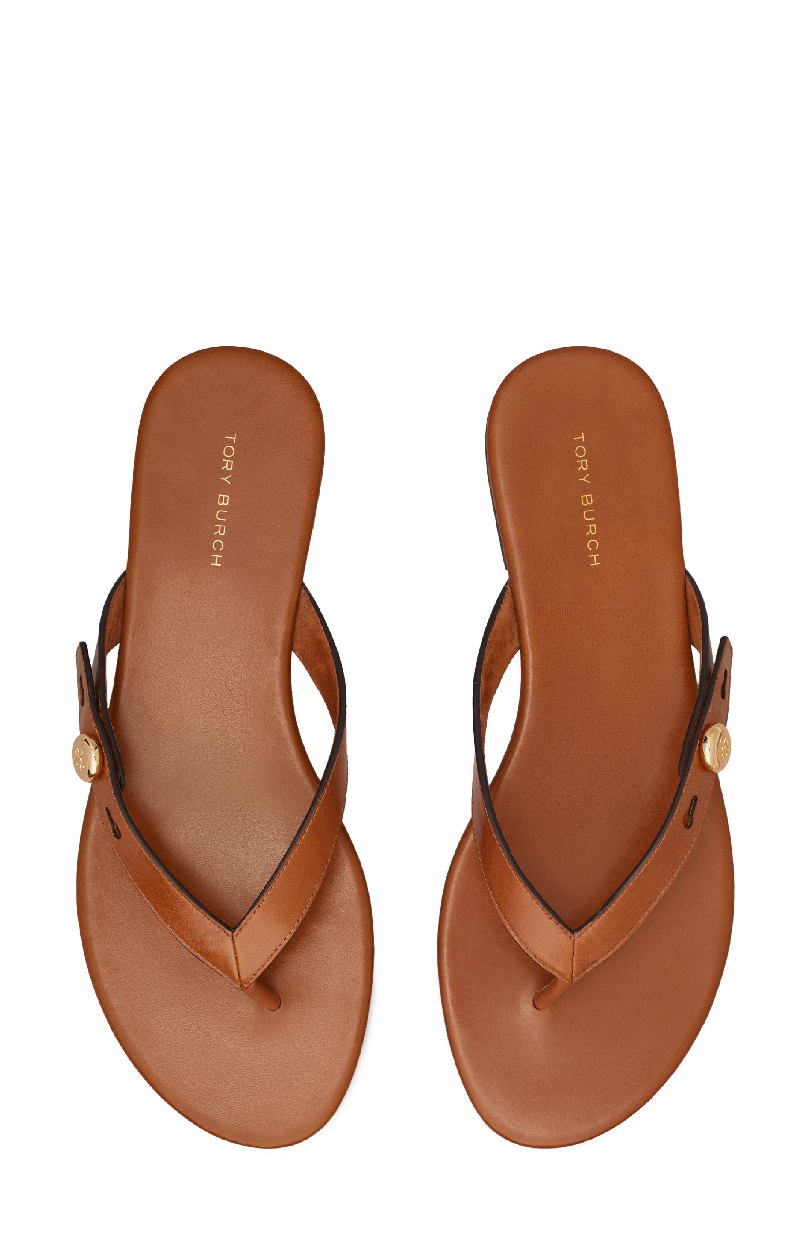 Tory Burch <p>Romy Leather Thong Sandal (Women) </p>, Alternate, color, Classic Cuoio