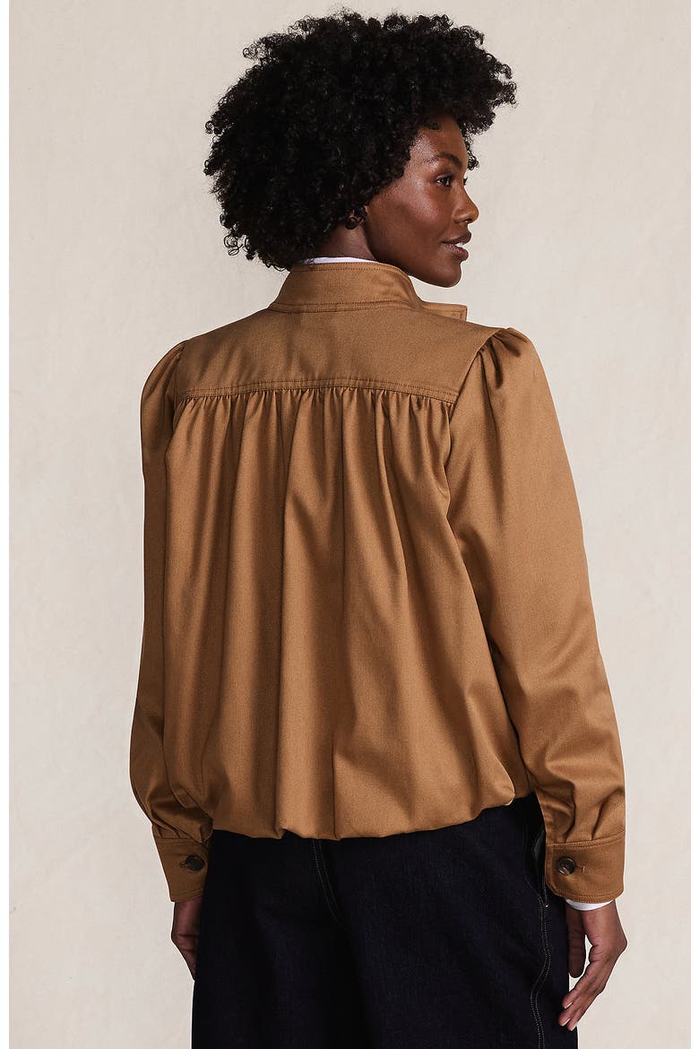 Drapey Twill Bubble Hem Jacket, Alternate, color, Canyon Camel