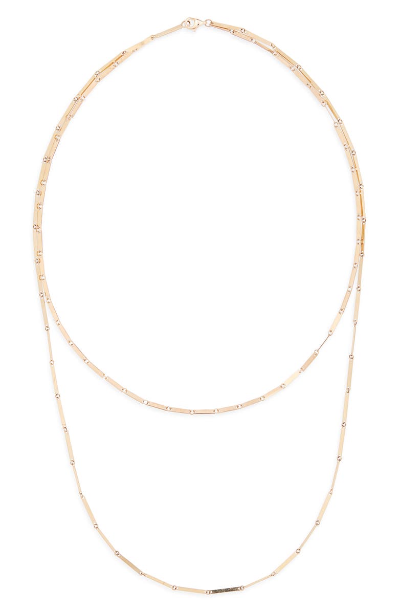 LANA 14K Yellow Gold Mini Rectangle Layered Necklace, Main, color, 