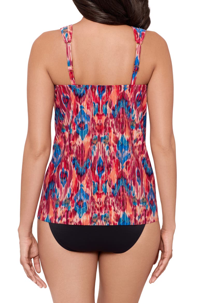 Dorado Dazzle Underwire Tankini Top, Alternate, color, RED MULTI