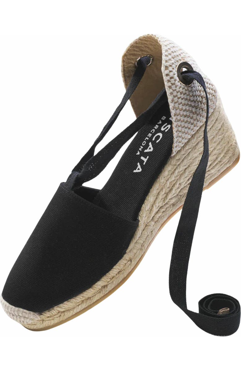 VISCATA Escala Canvas Espadrille Wedges, Alternate, color, Black