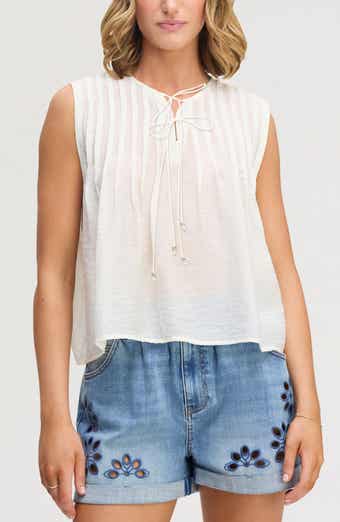 Pintuck Sleeveless Top