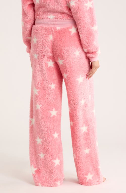 Honeydew Ice Breaker Fair Isle Faux Fur Pajama Pants In Pink