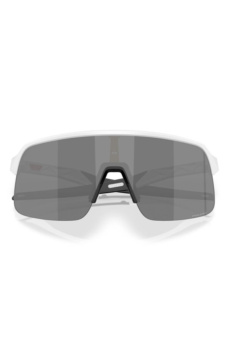 Oakley Sutro Lite 134mm Prizm<sup>™</sup> Wrap Shield Sunglasses, Alternate, color, Matte White / Prizm Black