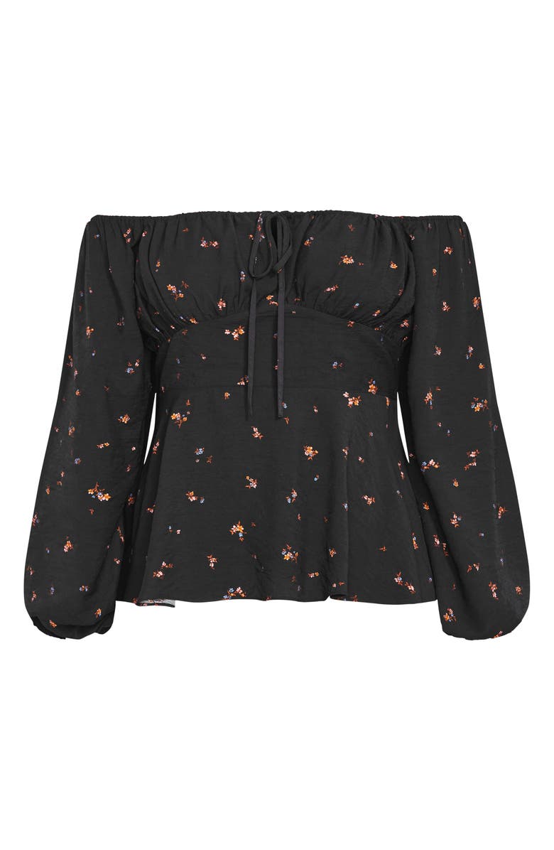 City Chic Gigi Floral Long Sleeve Blouse, Alternate, color, Baby Ditsy