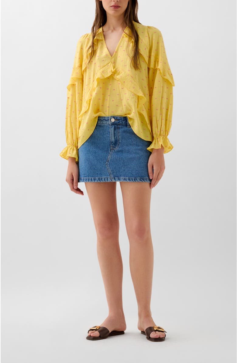 Scalpers Foil Color Shirt, Alternate, color, Yellow